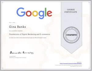 Gina Banks Foundations of Digital Marketing Course